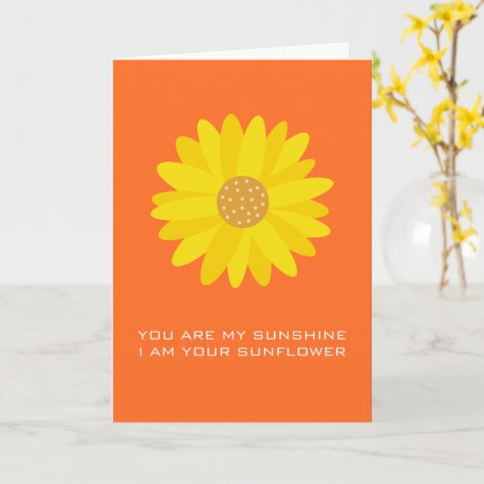 私はあなたのひまわりの愛のバレンタイン記念日です カード (黄色い花)