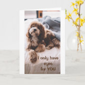 *私はあなたのみ目を持っている*記念日の愛 カード (黄色い花)