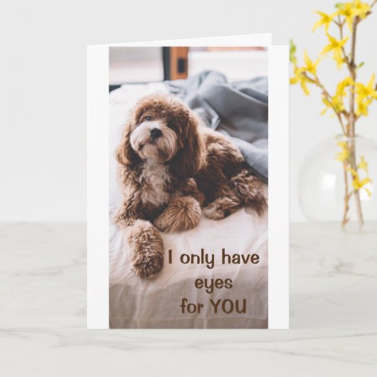 *私はあなたのみ目を持っている*記念日の愛 カード (黄色い花)