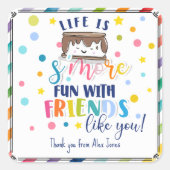 私はあなたのような友人の先生ギフトを好む スクエアシール (正面)