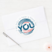 私はあなたのような友達が出来て幸運だ ラウンドシール (封筒)