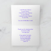 私はあなたのイエス・キリストの喜びを見ます! サンキューカード (内部)