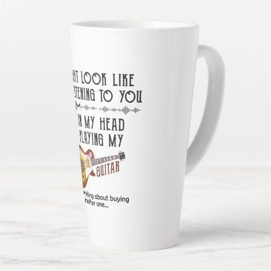 私はあなたのギターに聞似合うかもしれ遊ない カフェラテマグ (右アングル)