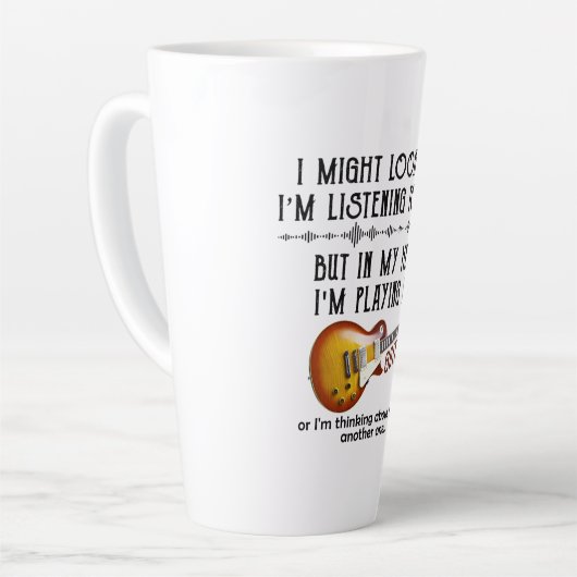 私はあなたのギターに聞似合うかもしれ遊ない カフェラテマグ (左アングル)
