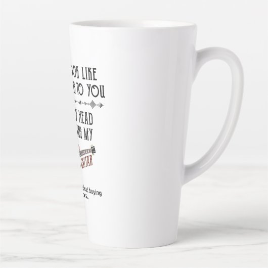 私はあなたのギターに聞似合うかもしれ遊ない カフェラテマグ (右)