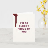 私はあなたのグリーティン誇りを持ったグカードの血です カード (黄色い花)