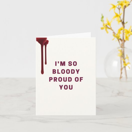 私はあなたのグリーティン誇りを持ったグカードの血です カード (黄色い花)