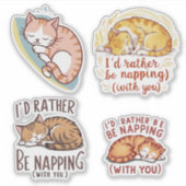 私はあなたのコレクションで昼寝をしたい シール (正面)