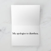 私はあなたのコーヒーが下痢カードのような味がしたと言ってごめんなさい カード (内部)