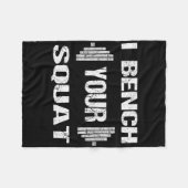 私はあなたのスクワットおもしろいパワーリフティングボディビル フリースブランケット (正面(横))