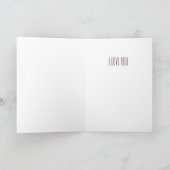 私はあなたのスマイル素朴ウッドチョークタイポグラフィ カード (内部)