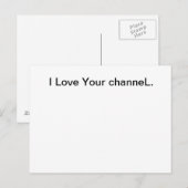 私はあなたのチャネルが大好きL.-ポストカード ポストカード (正面/裏面)