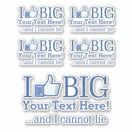 私はあなたのテキストパーソナライズされたを簡単に大きくするのが好きだ シール (正面)