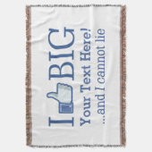 私はあなたのテキストパーソナライズされたを簡単に大きくするのが好きだ スローブランケット (正面縦)