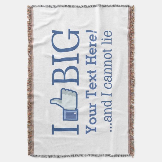 私はあなたのテキストパーソナライズされたを簡単に大きくするのが好きだ スローブランケット (正面縦)