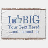 私はあなたのテキストパーソナライズされたを簡単に大きくするのが好きだ スローブランケット (正面)