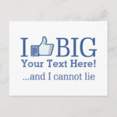 私はあなたのテキストパーソナライズされたを簡単に大きくするのが好きだ ポストカード (正面)