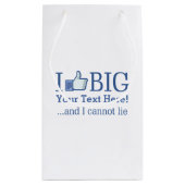 私はあなたのテキスパーソナライズされたトを簡単に大きくするのが好きだ スモールペーパーバッグ (裏面)