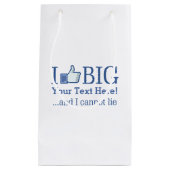 私はあなたのテキスパーソナライズされたトを簡単に大きくするのが好きだ スモールペーパーバッグ (正面)