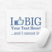私はあなたのテキスパーソナライズされたト作成で大きいのが好き マウスパッド (マウス)