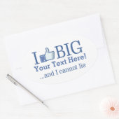 私はあなたのテキスパーソナライズされたト作成で大きいのが好き 楕円形シール (封筒)