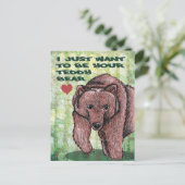 私はあなたのテディベアになりたい ポストカード (スタンド正面)