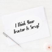 私はあなたのトラクタはトラクターのギフトですギア 楕円形シール (封筒)