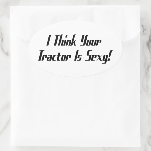 私はあなたのトラクタはトラクターのギフトですギア 楕円形シール (バッグ)