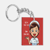 私はあなたのナーススクエア（両面）キーチェーン キーホルダー (正面左)