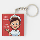 私はあなたのナーススクエア（両面）キーチェーン キーホルダー (裏面)