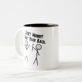 私はあなたのバックを心配しません得ました ツートーンマグカップ (正面左)