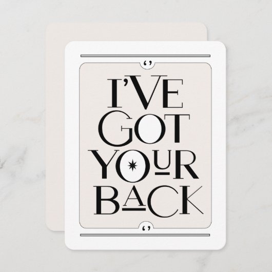 私はあなたのバック得ブラックフラットカードを持っている (正面/裏面)