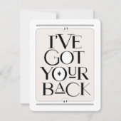 私はあなたのバック得ブラックフラットカードを持っている (正面)