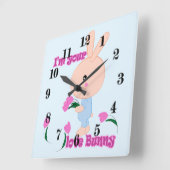 私はあなたのバニーお気に入りのです スクエア壁時計 (傾斜)