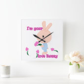 私はあなたのバニーお気に入りのです スクエア壁時計 (ホーム)