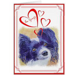 私はあなたのバレンタインデーの白黒パピロン