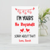 私はあなたのバレンタイン・ボーイフレンおもしろいドに返金しない シーズンカード (スタンド正面)