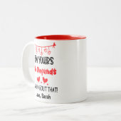 私はあなたのバレンタイン・ボーイフレンおもしろいドに返金しない  ツートーンマグカップ (正面左)