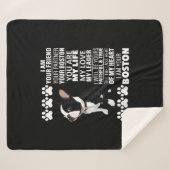 私はあなたのパートナーあなたのボストンテリアの友人である シェルパブランケット (正面(横))