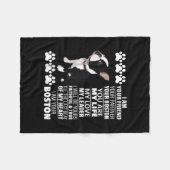 私はあなたのパートナーあなたのボストンテリアの友人である フリースブランケット (正面(横))