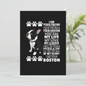 私はあなたのパートナーあなたのボストンテリアの友人である 案内状 (スタンド正面)