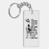 私はあなたのパートナーあなたの犬グレート・ダンあなたの友人 キーホルダー (正面左)
