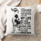 私はあなたのパートナーあなたの犬グレート・ダンあなたの友人 クッション (ブランケット)