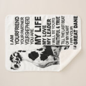 私はあなたのパートナーあなたの犬グレート・ダンあなたの友人 シェルパブランケット (正面(横))