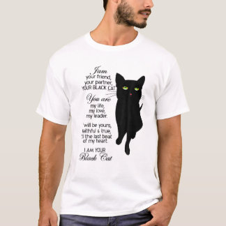 私はあなたのパートナーである黒猫と友達だ Tシャツ