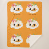 私はあなたのブコージーな秋パンプキンシェルパブランケット シェルパブランケット (正面)