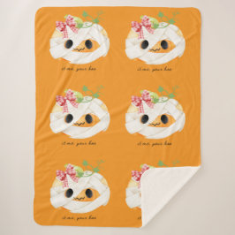 私はあなたのブコージーな秋パンプキンシェルパブランケット シェルパブランケット