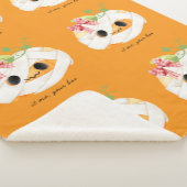 私はあなたのブコージーな秋パンプキンシェルパブランケット シェルパブランケット (3/4)