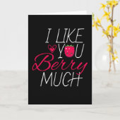 私はあなたのベリーが大好きラズベリー カード (黄色い花)