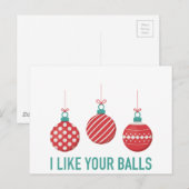 私はあなたのボールが好きだ ポストカード (正面/裏面)